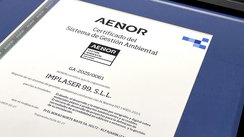 IMPLASER obtiene el certificado ISO 14001